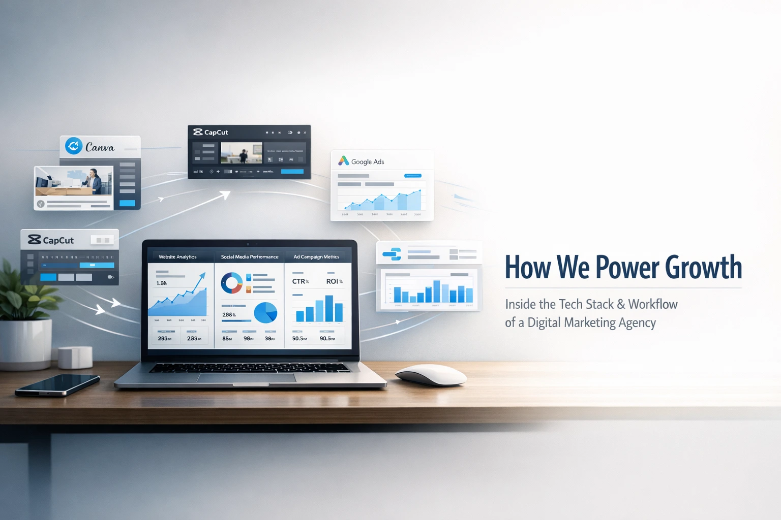 Digital marketing agency tech stack and workflow used by Tayaluga